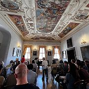 Lobkowicz Palace's Concert Hall featuring 17th C frescoes