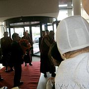  Dalai Lama offering blessing 
